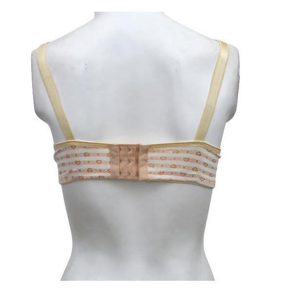 Ladies Full Cup Wire-Free Bra Twinkling Hearts Single Padded Soft Bra For Women