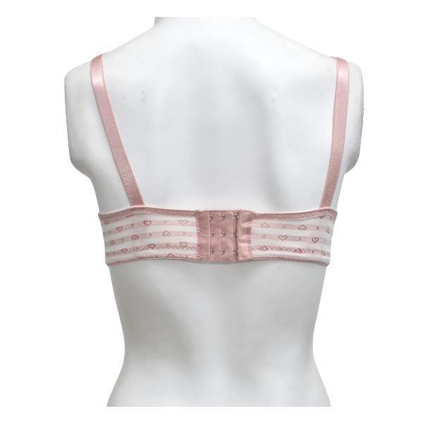 Ladies Full Cup Wire-Free Bra Twinkling Hearts Single Padded Soft Bra For Women