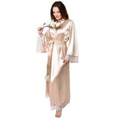 Latest Design Bridal Long Night Gown With Belt For Women