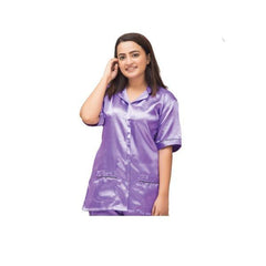 Latest Silk Night Suit For Women | Purple color Silk Sleepwear For Bridals