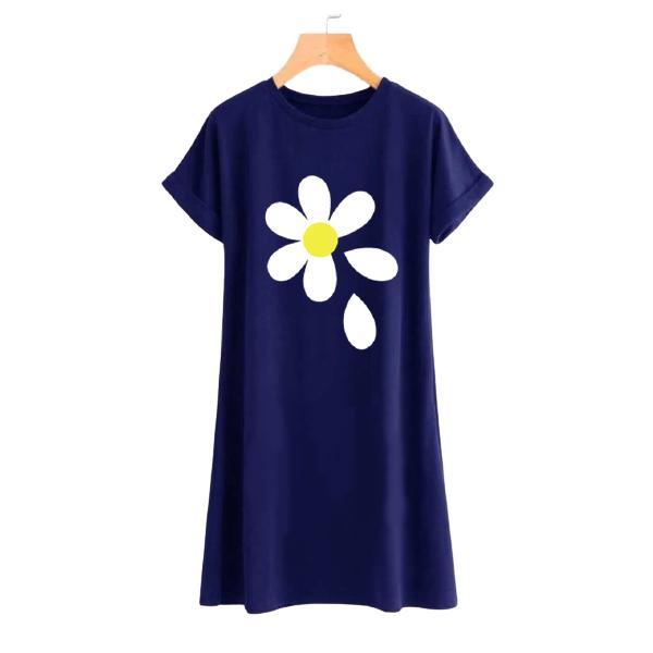 Long T-Shirt For Girls- Navy
