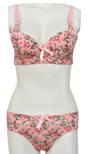 Luxury bra and panty sets price in Pakistan Spring Flowers Padded bra panty sets