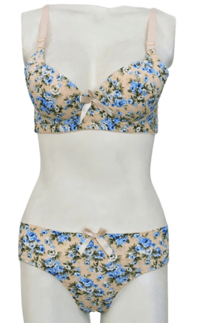 Luxury bra and panty sets price in Pakistan Spring Flowers Padded bra panty sets