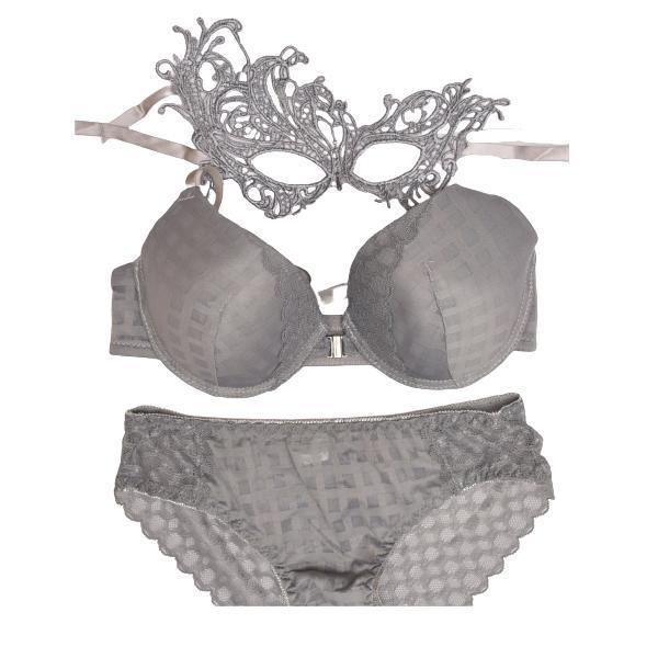 Masquerade Mask Fancy Bra Panty Set