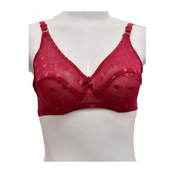 Matching See Through Net Embroidered Bra