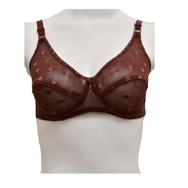 Matching See Through Net Embroidered Bra