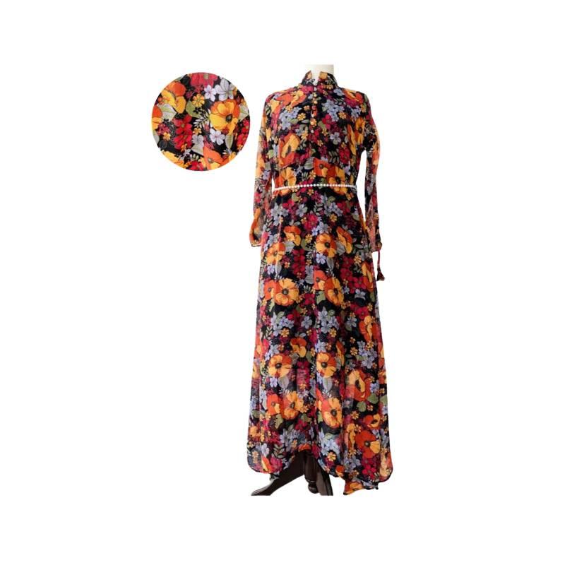 Maxi design for girl Party Maxi Dresses long maxi chiffon dress(Chain Belt Included)