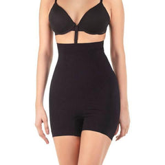 Moderate Control High Waisted Shaping Shorts-black For Women