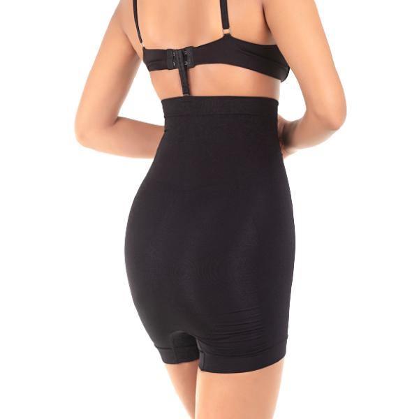 Moderate Control High Waisted Shaping Shorts-black For Women