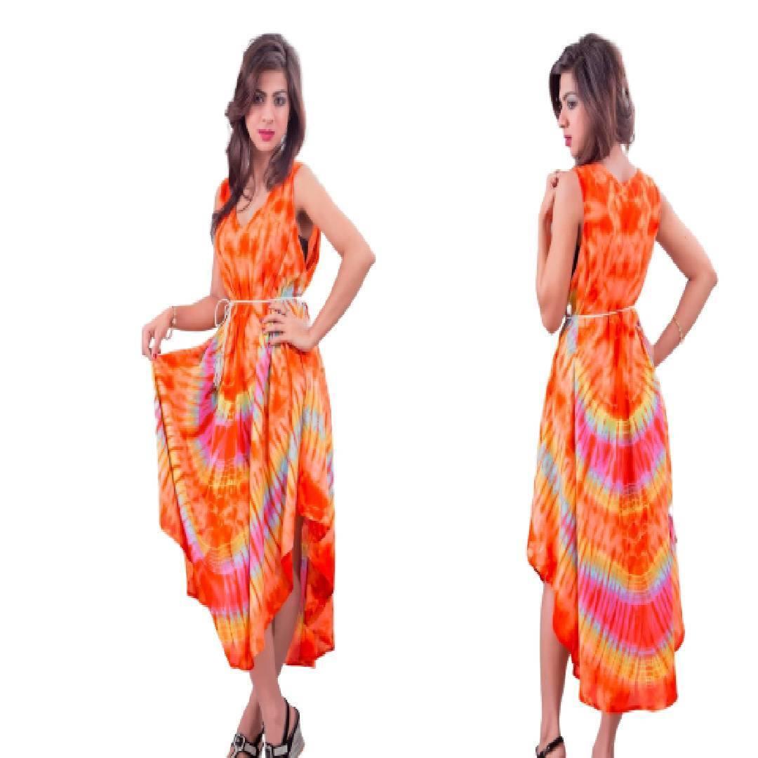 Multi Color Casual beach style sleeveless tank boho loose print short dress Hot Colors Tank Maxi Dress.