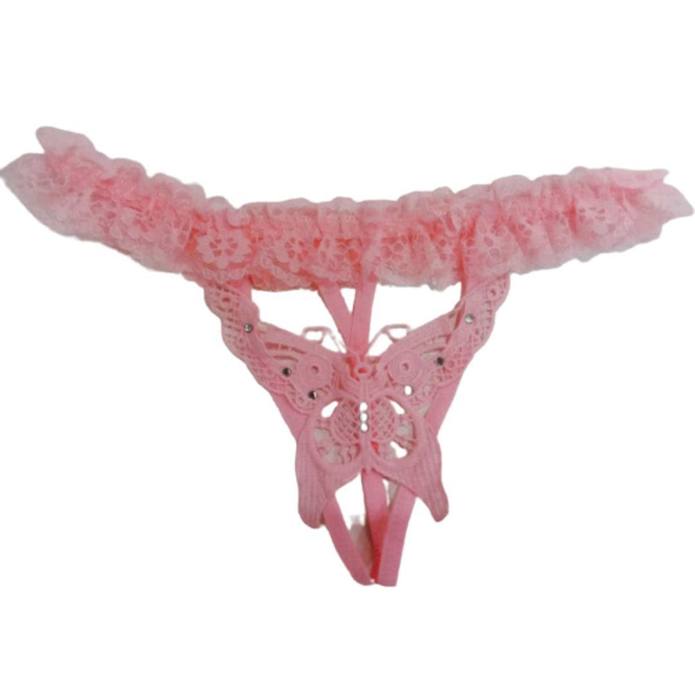 Naughty Underwear Sexy Panty Ladies Butterfly Panty Crotchless Lingerie Sexy Underwear