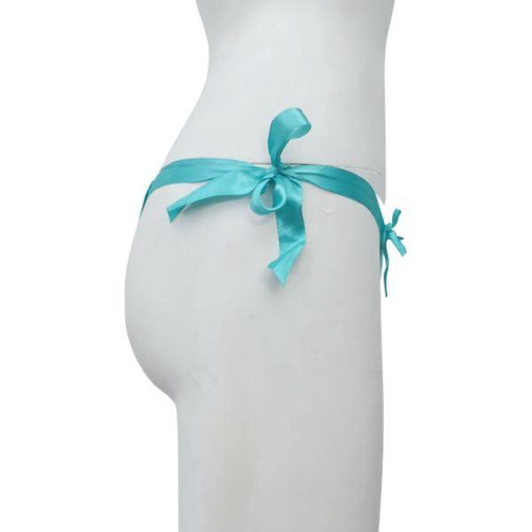 Net & Lace Tie-up Thong G-String Pantyn For Women