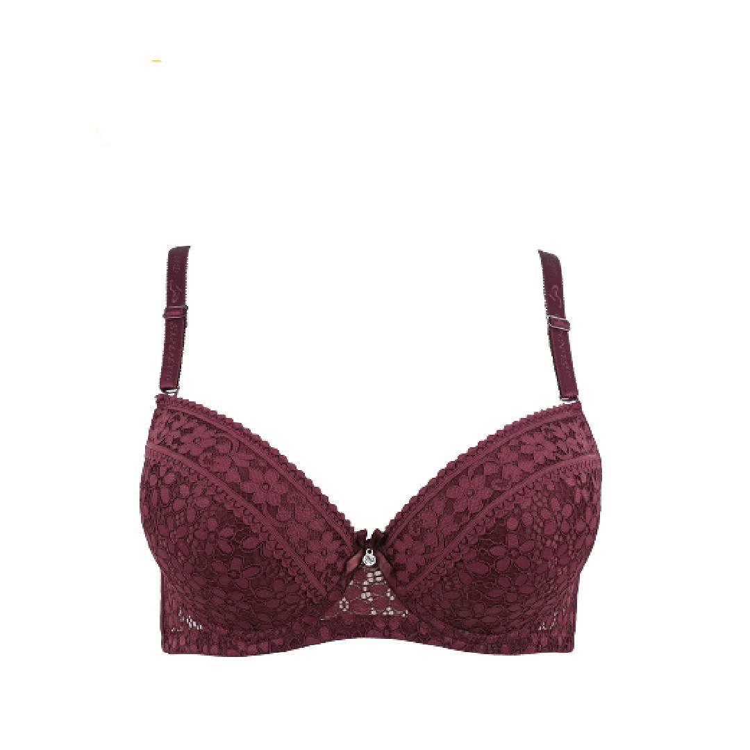 Floral Secrets Comfort Rose Bra,Floral Lace Front Closeure Comfy Push Up  Breathable Skin-Friendly Plus Size Wirefree Bras (38E,Wine Red,38) at   Women's Clothing store