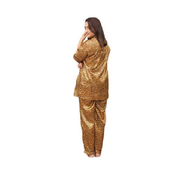 New Latest Style Leopard Print Silk Night Suit For Women