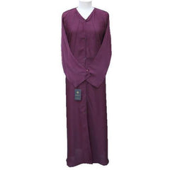Open Abaya Plintess Plain Front Open Abaya Open Front with Buttons