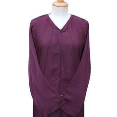 Open Abaya Plintess Plain Front Open Abaya Open Front with Buttons