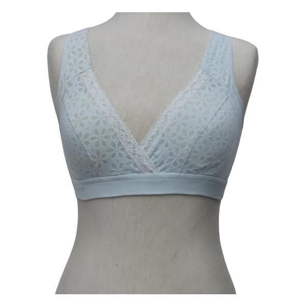 Overlap V-Neck Fashion Blouse Bra