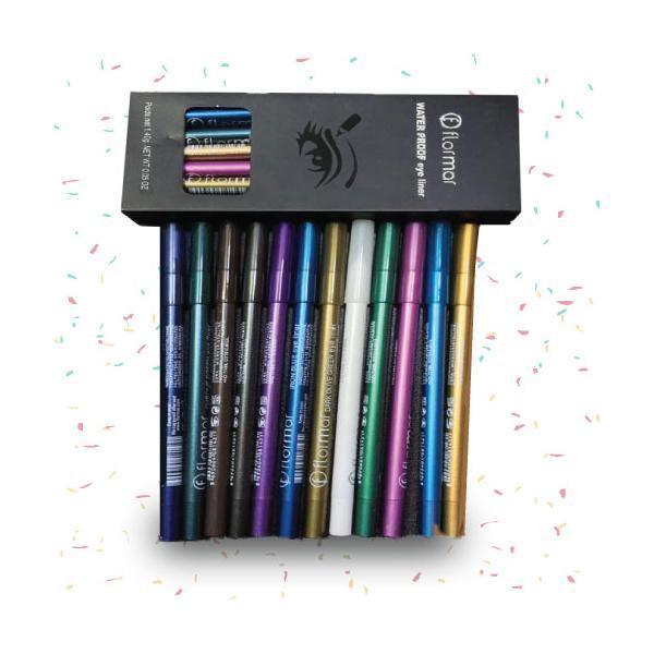 Pack of 12 – Flormar Waterproof Eyeliner Pencils
