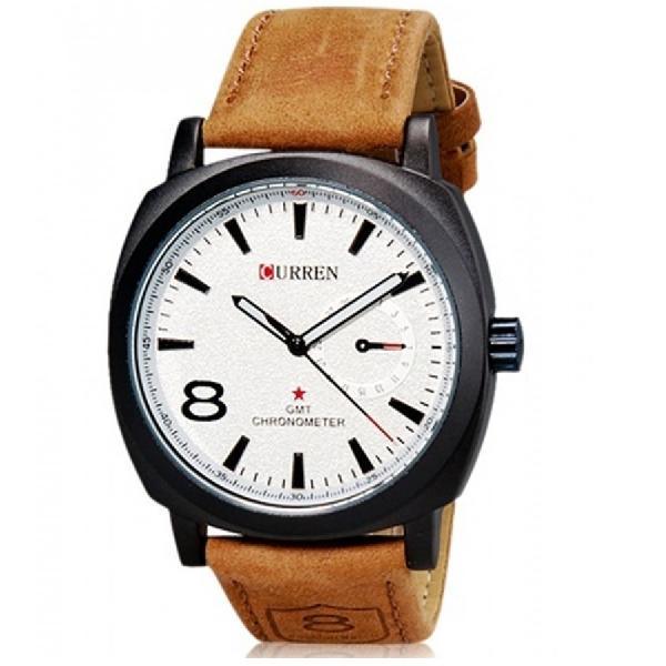 Pack of 2-Curren Leather Strap Watch