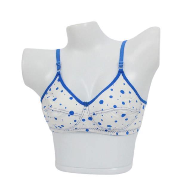 Pack Of 2 Dot Printed Cotton Bra For Women