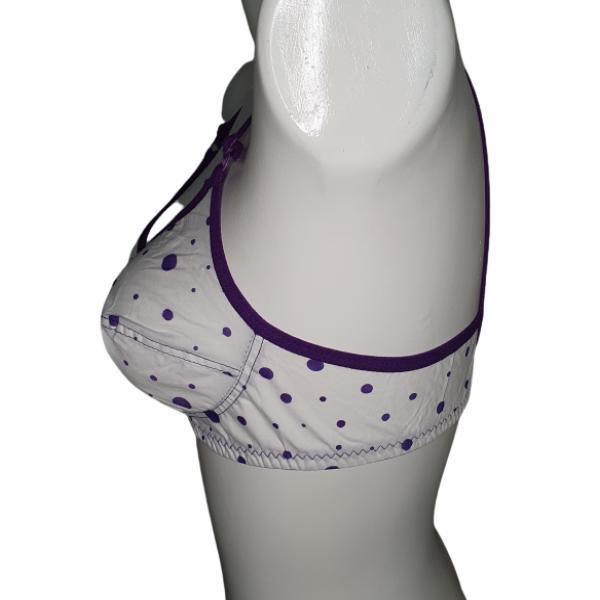 Pack Of 2 Dot Printed Cotton Bra For Women