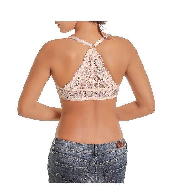Pack Of 2 Front Open Fancy Back Lace Push-up Bras