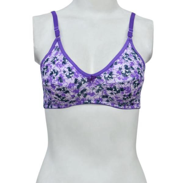 Pack Of 2 Stylish n Branded Printed Stretchable High Quality Cotton Bra For Women