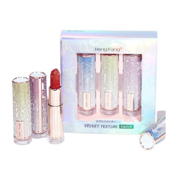 Pack of 3 Heng Fang Soft Matte Velvet Texture Lipstick