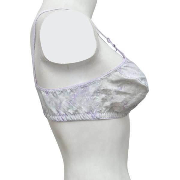Pack Of 3 Printed Cotton Woven Fabric Bras FN105(Non Padded, Non Wired) For Women