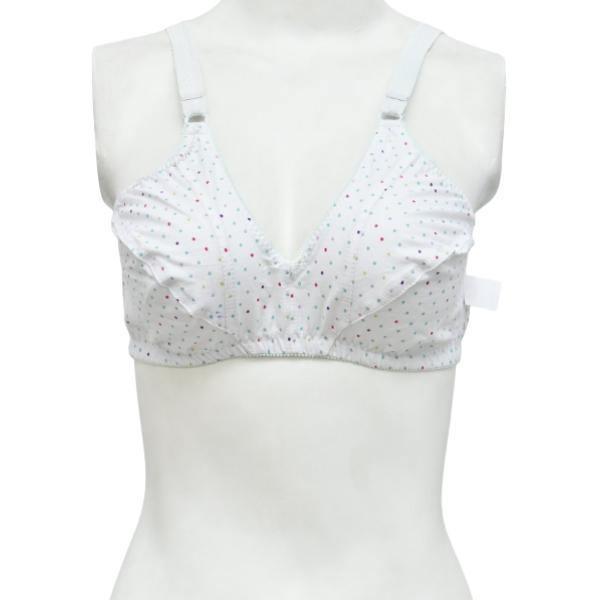 Pack Of 3 Printed Cotton Woven Fabric Bras FN105(Non Padded, Non Wired) For Women