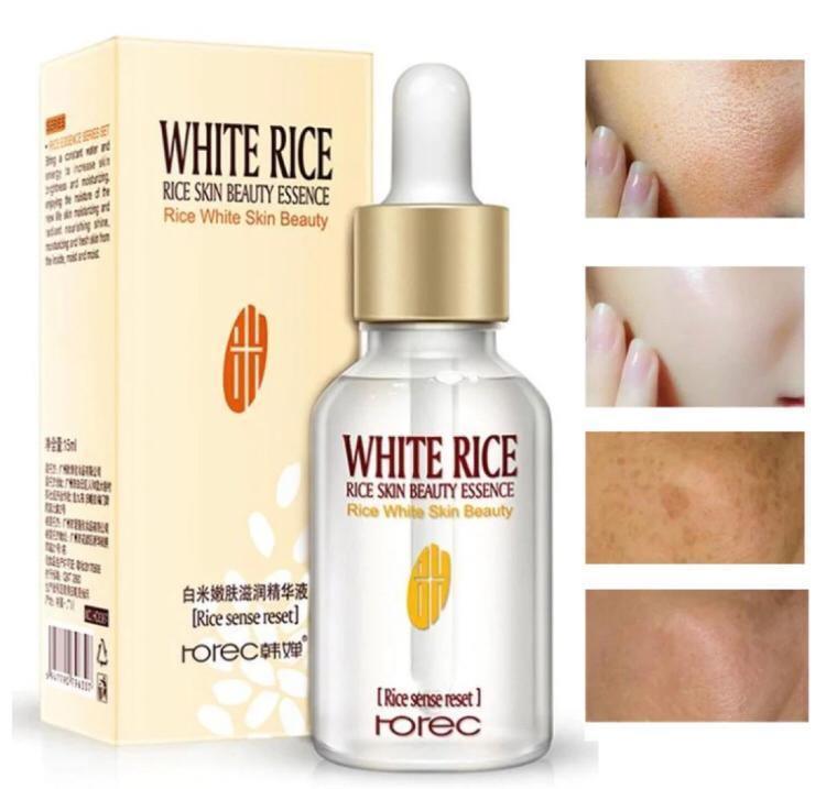 Pack Of 3 White Rice Serum Exfoliating Rice Gel Face Scrub and Face Sheet Mask
