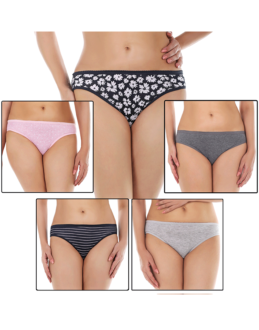 Pack of 5 Cotton Bikini Briefs