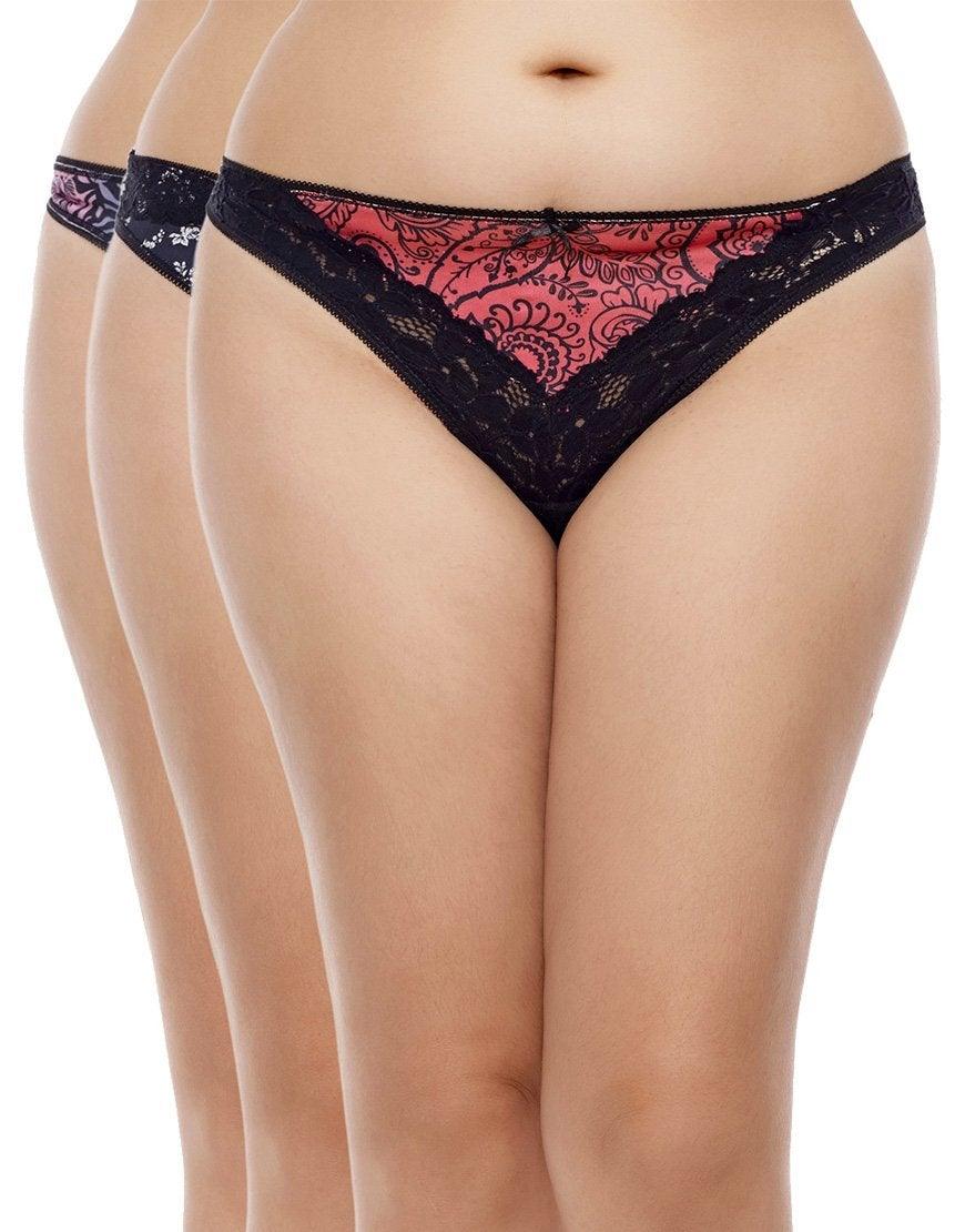 Penny Ultra Soft Lace Kissed Thong (Pack of 3)