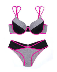 Plus Size Neon Bra Panty Set