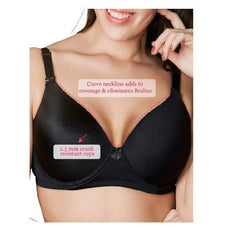 Priority Invisible Line Transparent Back Padded Wired T-Shirt Bra