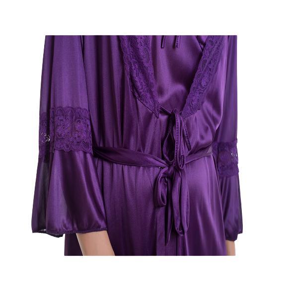 Purple Nighty Ladies Nightdress Long Nighty Set Best Sleepwear Loungewear Plus Size Long Nightgown