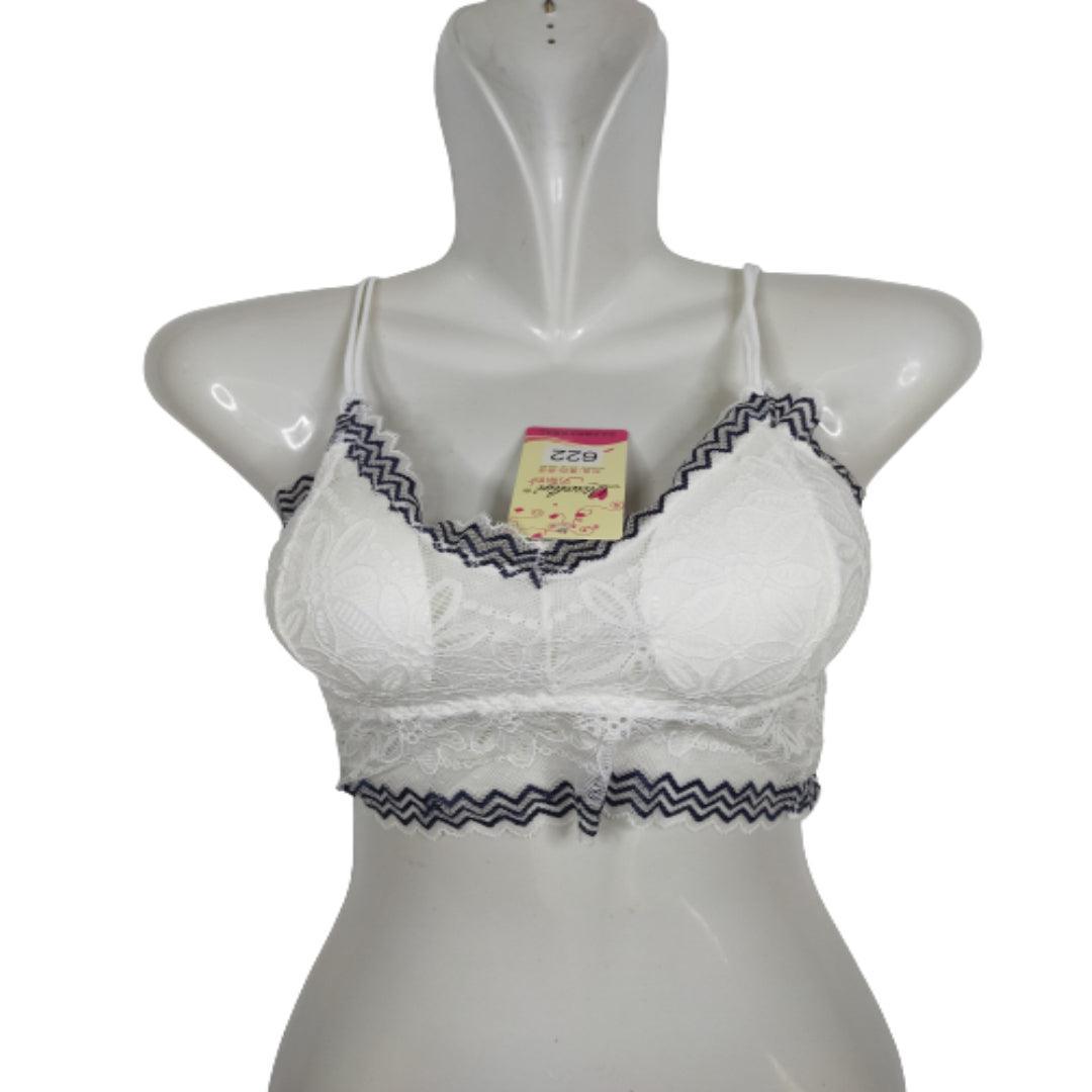 Seamless Lace Bra, Full cup Bras, Breathable Non Underwired Bra Fancy Lace Net Padded Bra