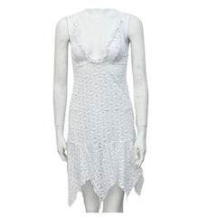 Semi Transparent Deep Plunge Nighty Women Sexy Bridal Honeymoon Nighty Online