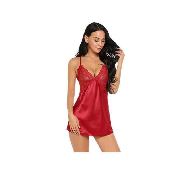 Valentine's Day Gift for Her Sexy Short Nighty with Padded Bra & Body –