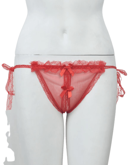 Sexy String Net & Lace Tie Up Thong G String Panty For Women –