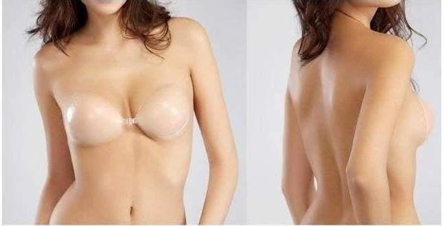 Silicone Self adhesive Stick On Gel Push Up Strapless Backless Invisible  Bras ^. 