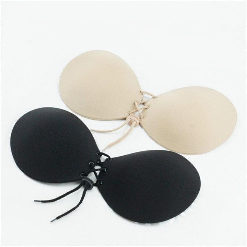 Bafully Invisible Adhesive Strapless Bra Sticky Push Up Silicone