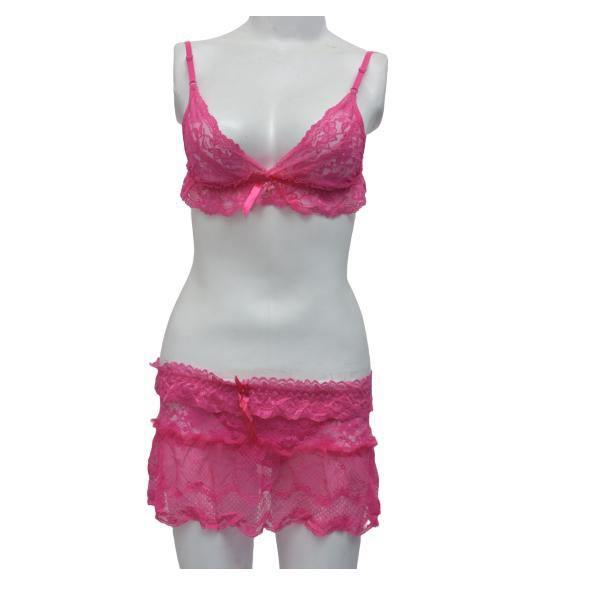 Skirt Erotic Bra Panty Set