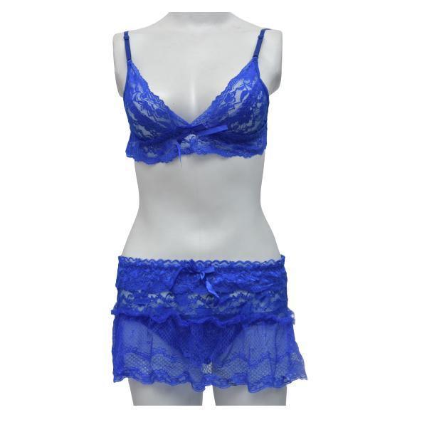 Skirt Erotic Bra Panty Set