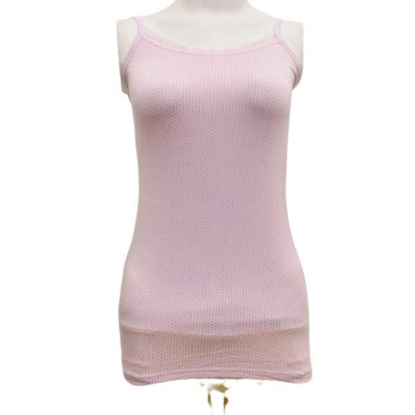 Soft & Stretchable Hip Length Cotton Dotted Camisole For Women