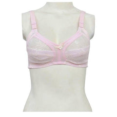 Soft Cup Lining Net Fancy Non Wired Bra For Women