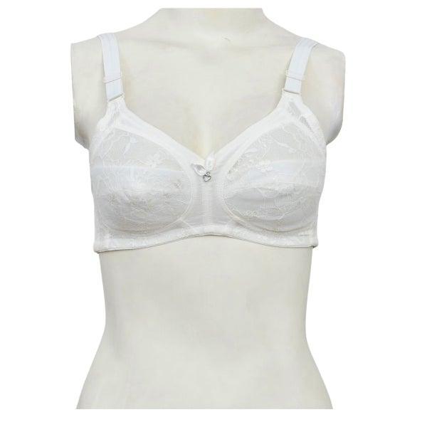 Soft Cup Lining Net Fancy Non Wired Bra For Women