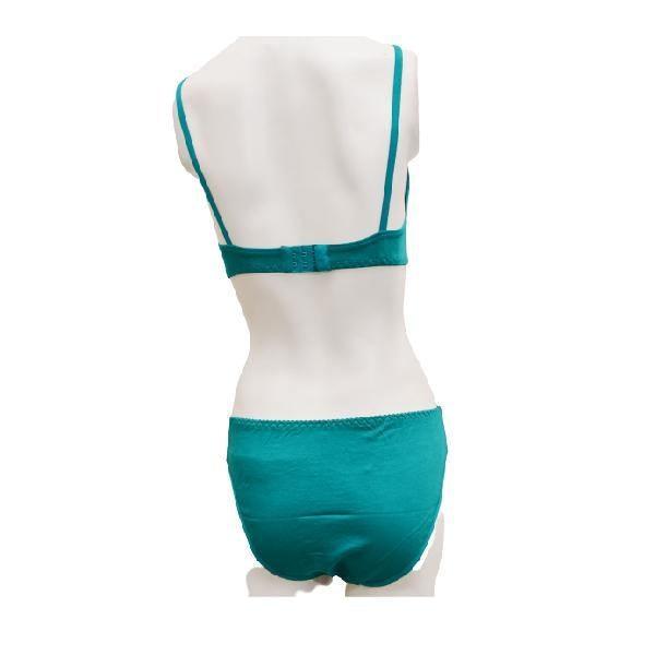 Stretchable Cotton and Net Bra Panty Set