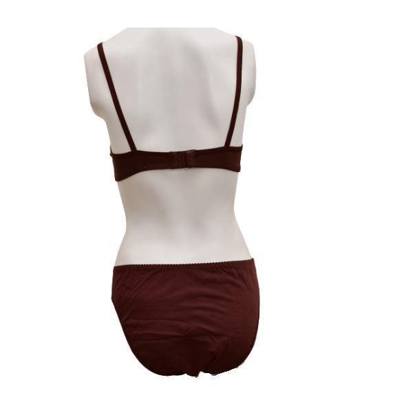 Stretchable Cotton and Net Bra Panty Set