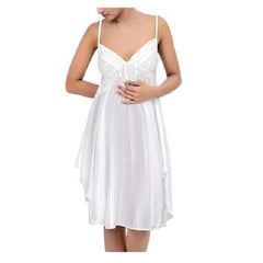 Stretchy Material Sleeveless Short Nighty